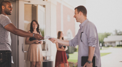 Does your church have enough greeters at the front door before a service?