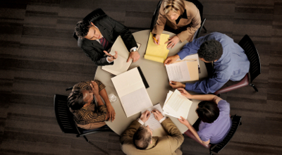 Church staff meeting