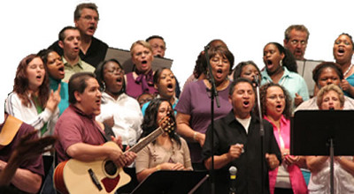 Multicultural church choir