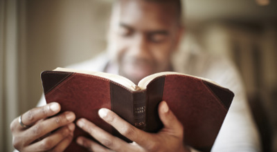 Man holding Bible