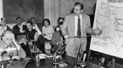 Senator Joe McCarthy (far right)