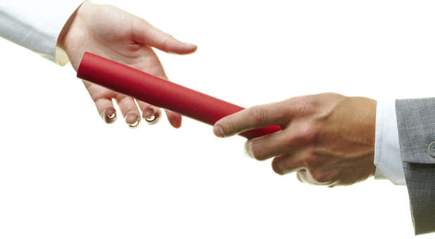 Passing the baton is a difficult thing to do.