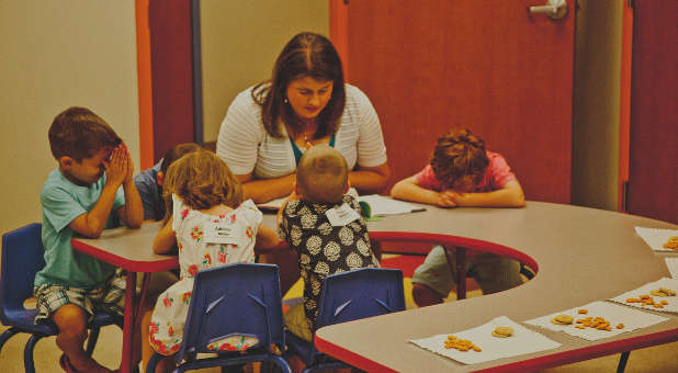 Be sure to pray with your children in class on Sundays.