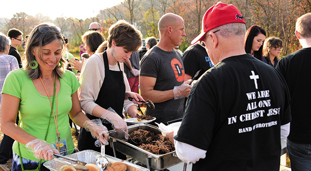 New Covenant Church in Clyde, North Carolina, celebrated its 40th birthday last November with a free barbecue dinner and festival, feeding more than 1,000 people from the community.